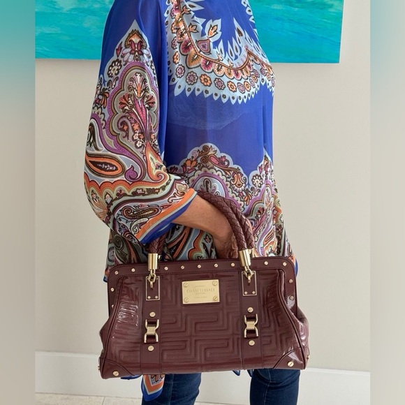 Brand New Gianni Versace Patent Leather Satchel - Picture 4 of 9